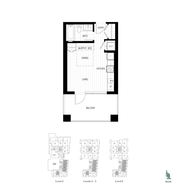 Floor Plans of Hudson House in Victoria, BC
